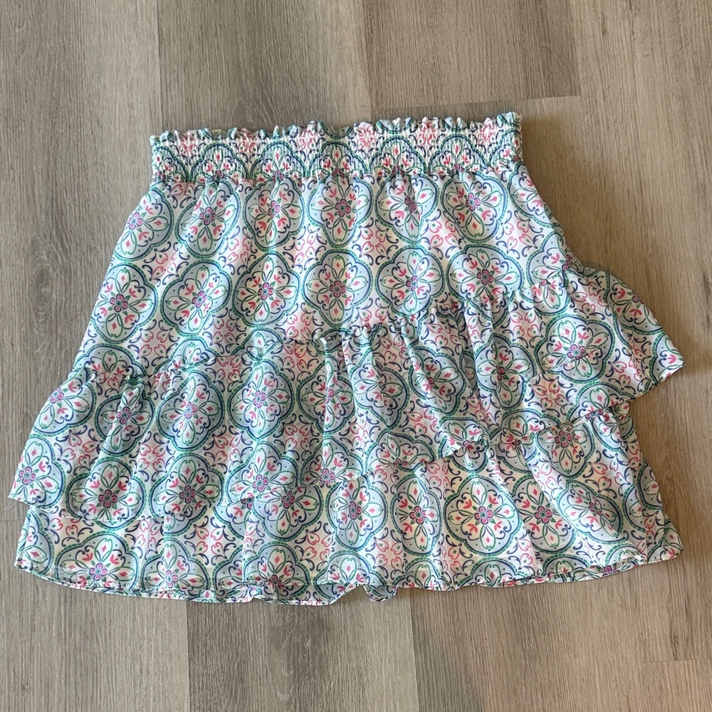 LOFT Outlet Floral Blue and Pink Mini Skirt